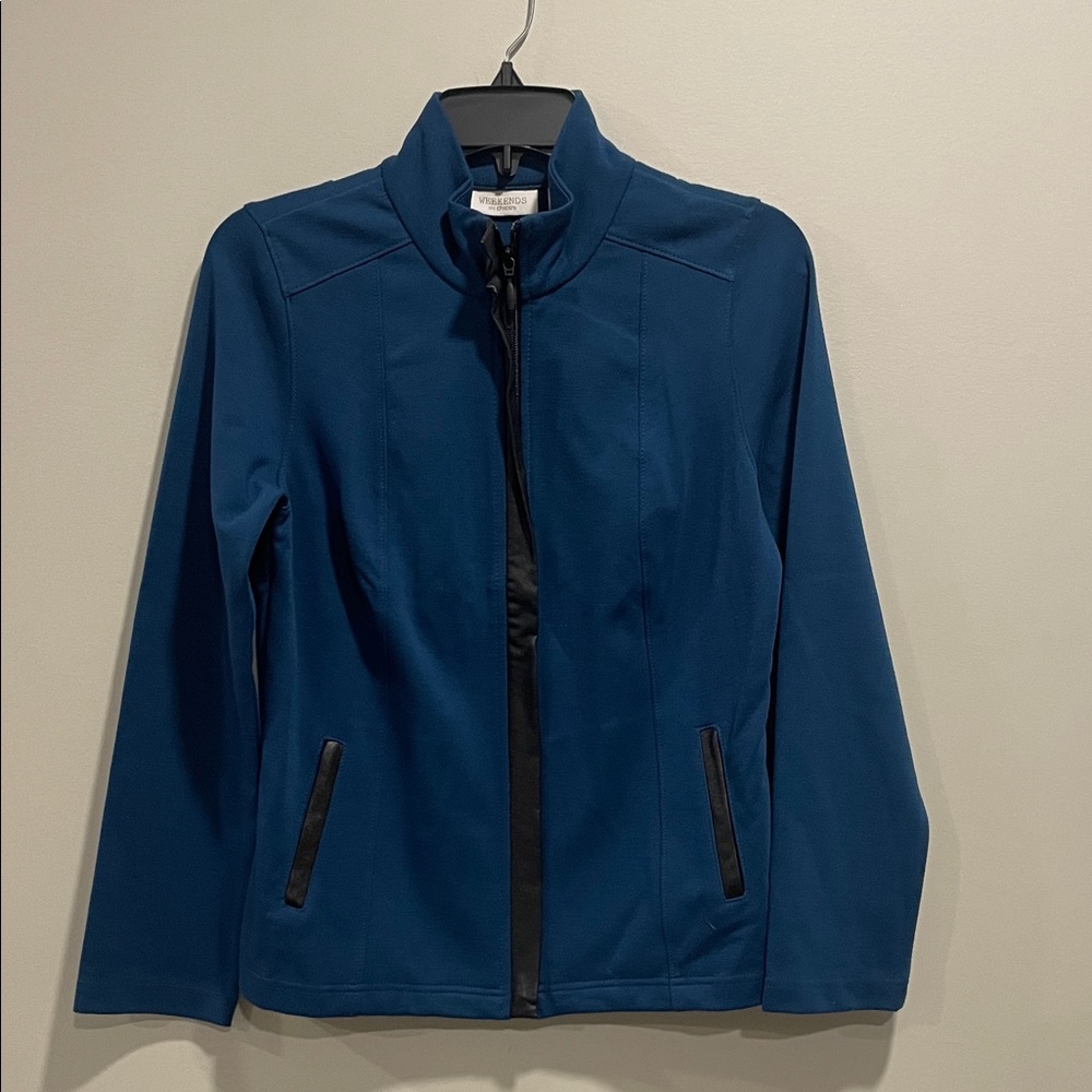Chico's Deep Blue Utility Jacket
